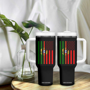 Portuguese Flag Tumbler With Handle Vintage USA Flag Portugal Pride Gifts TS10 Print Your Wear