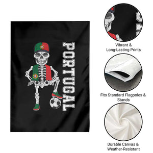Portugal Soccer Garden Flag Skeleton Portuguese Flag Futebol Football Player TS10 Print Your Wear
