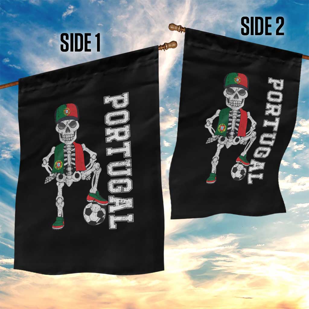 Portugal Soccer Garden Flag Skeleton Portuguese Flag Futebol Football Player TS10 Print Your Wear
