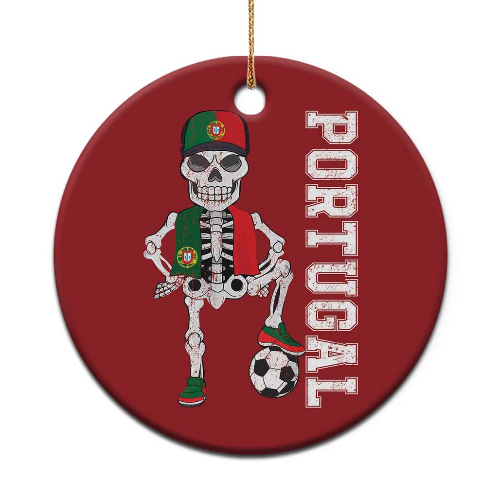Portugal Soccer Christmas Ornament Skeleton Portuguese Flag Futebol Football Player TS10 Print Your Wear