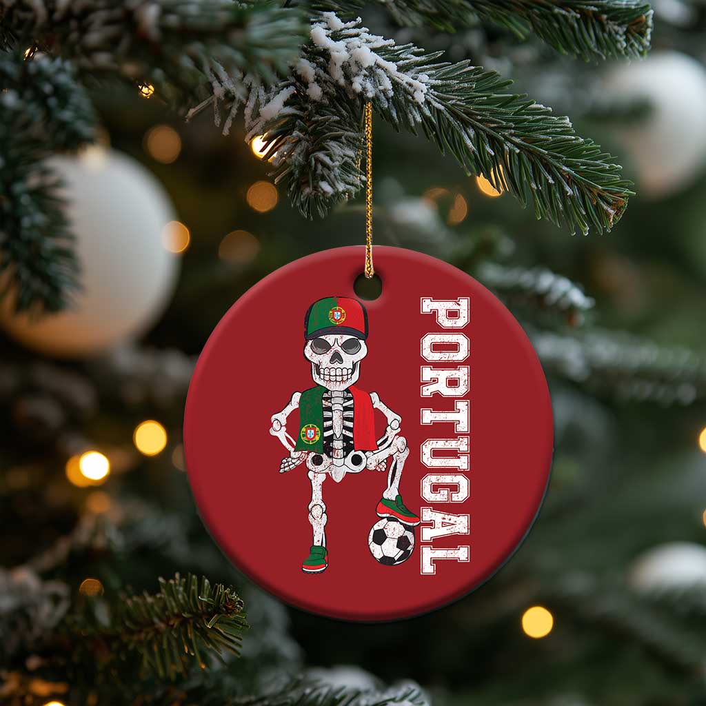 Portugal Soccer Christmas Ornament Skeleton Portuguese Flag Futebol Football Player TS10 Print Your Wear