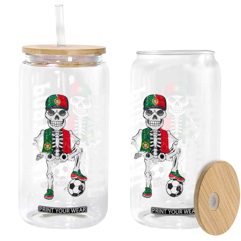 Portugal Soccer Glass Can Skeleton Portuguese Flag Futebol Football Player TS10 Print Your Wear
