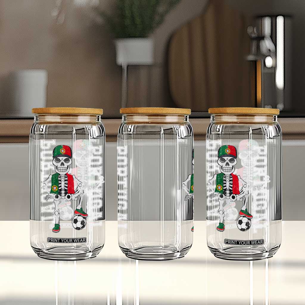Portugal Soccer Glass Can Skeleton Portuguese Flag Futebol Football Player TS10 Print Your Wear