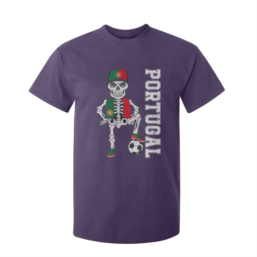 Portugal Soccer T Shirt For Kid Skeleton Portuguese Flag Futebol Football Player TS10 Purple Print Your Wear