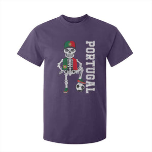 Portugal Soccer T Shirt For Kid Skeleton Portuguese Flag Futebol Football Player TS10 Purple Print Your Wear