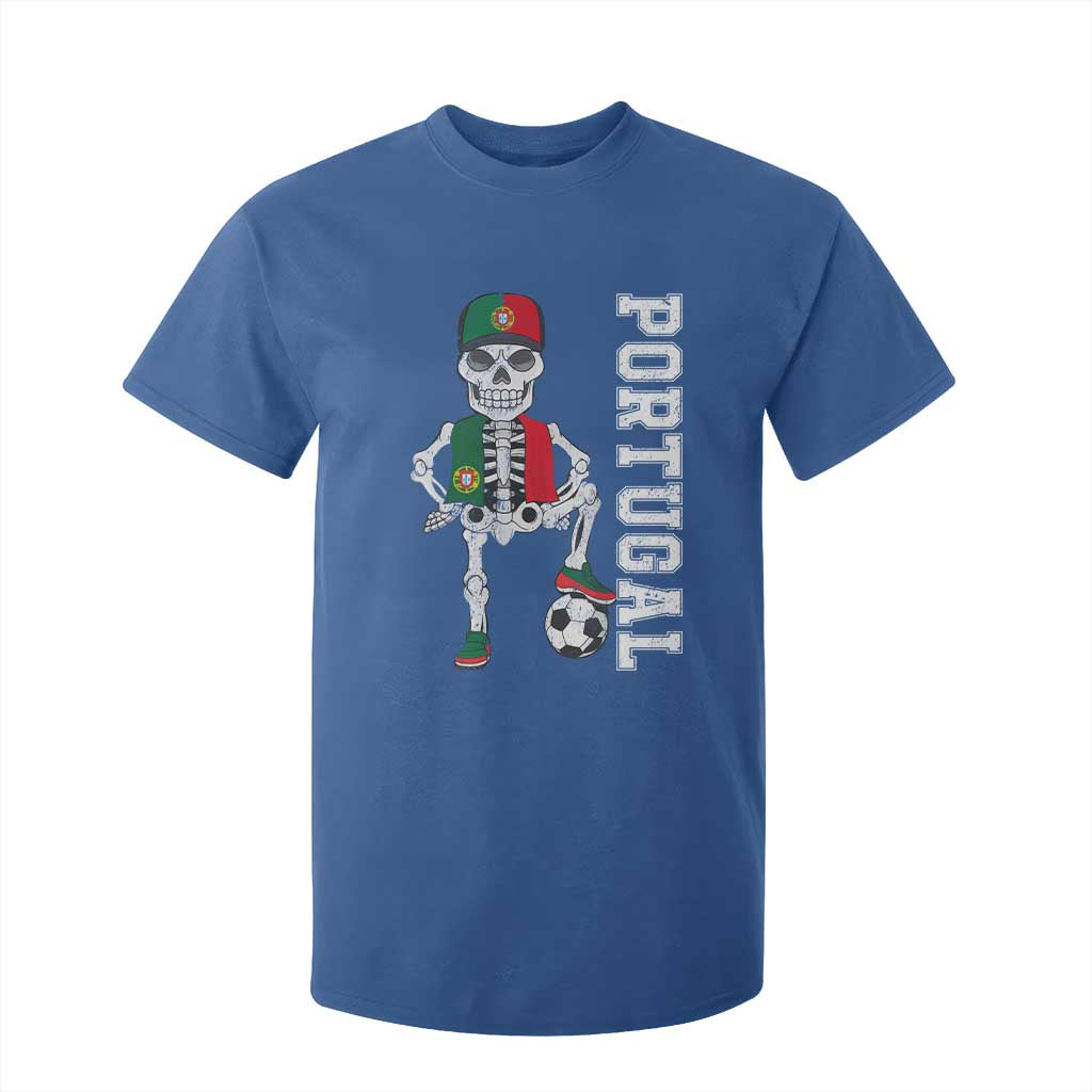 Portugal Soccer T Shirt For Kid Skeleton Portuguese Flag Futebol Football Player TS10 Royal Blue Print Your Wear