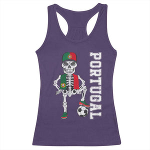 Portugal Soccer Racerback Tank Top Skeleton Portuguese Flag Futebol Football Player TS10 Purple Print Your Wear