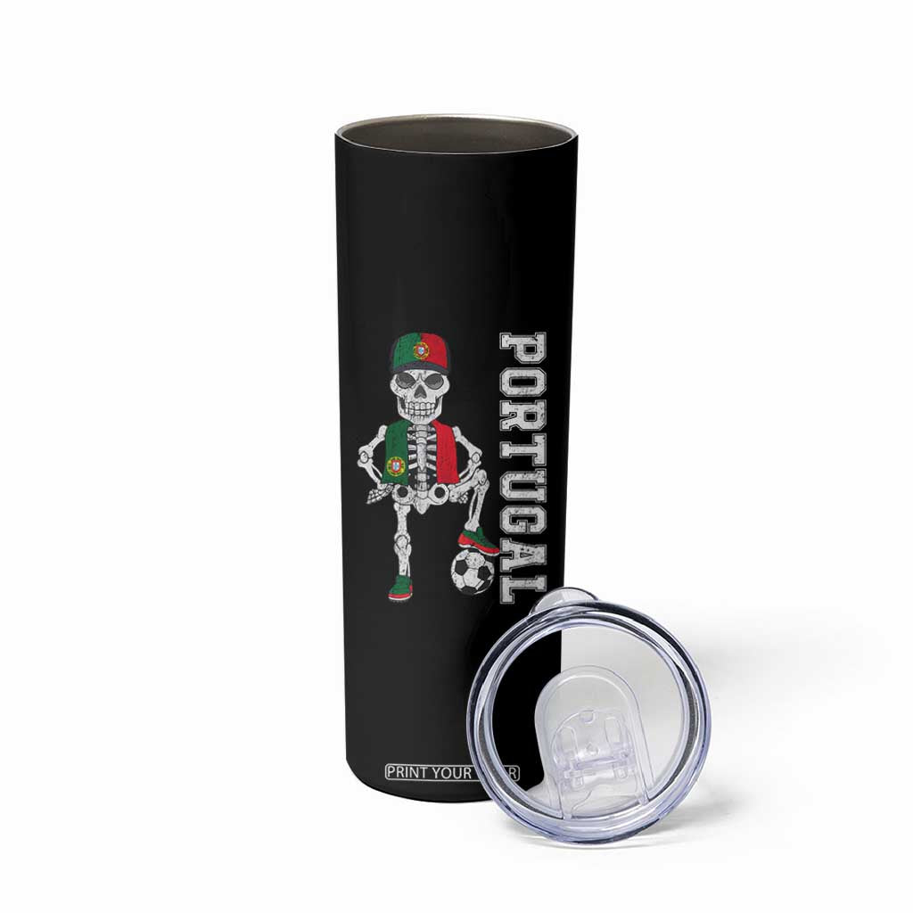 Portugal Soccer Skinny Tumbler Skeleton Portuguese Flag Futebol Football Player TS10 Print Your Wear