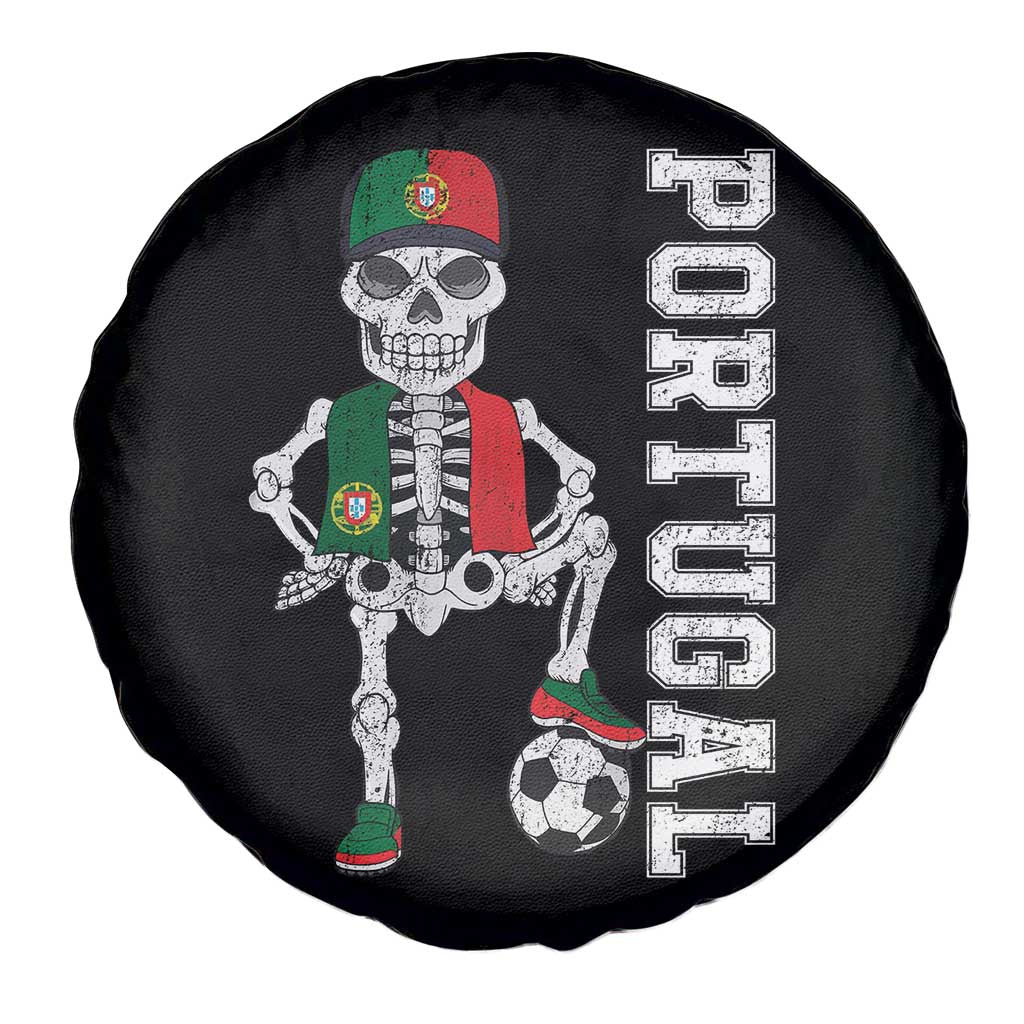 Portugal Soccer Spare Tire Cover Skeleton Portuguese Flag Futebol Football Player TS10 Print Your Wear