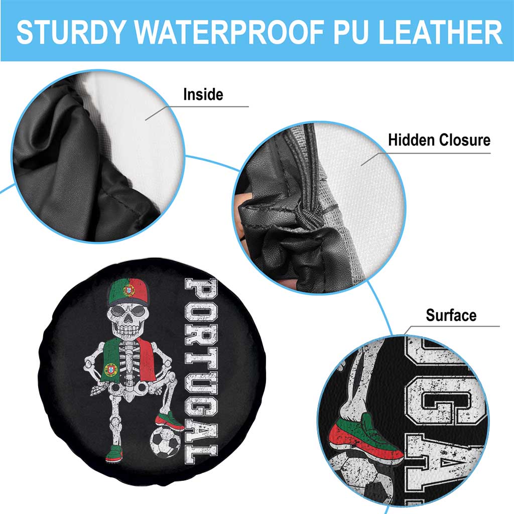 Portugal Soccer Spare Tire Cover Skeleton Portuguese Flag Futebol Football Player TS10 Print Your Wear