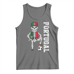 Portugal Soccer Tank Top Skeleton Portuguese Flag Futebol Football Player TS10 Black Heather Print Your Wear