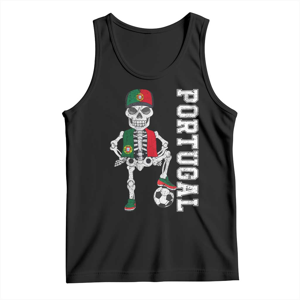 Portugal Soccer Tank Top Skeleton Portuguese Flag Futebol Football Player TS10 Black Print Your Wear