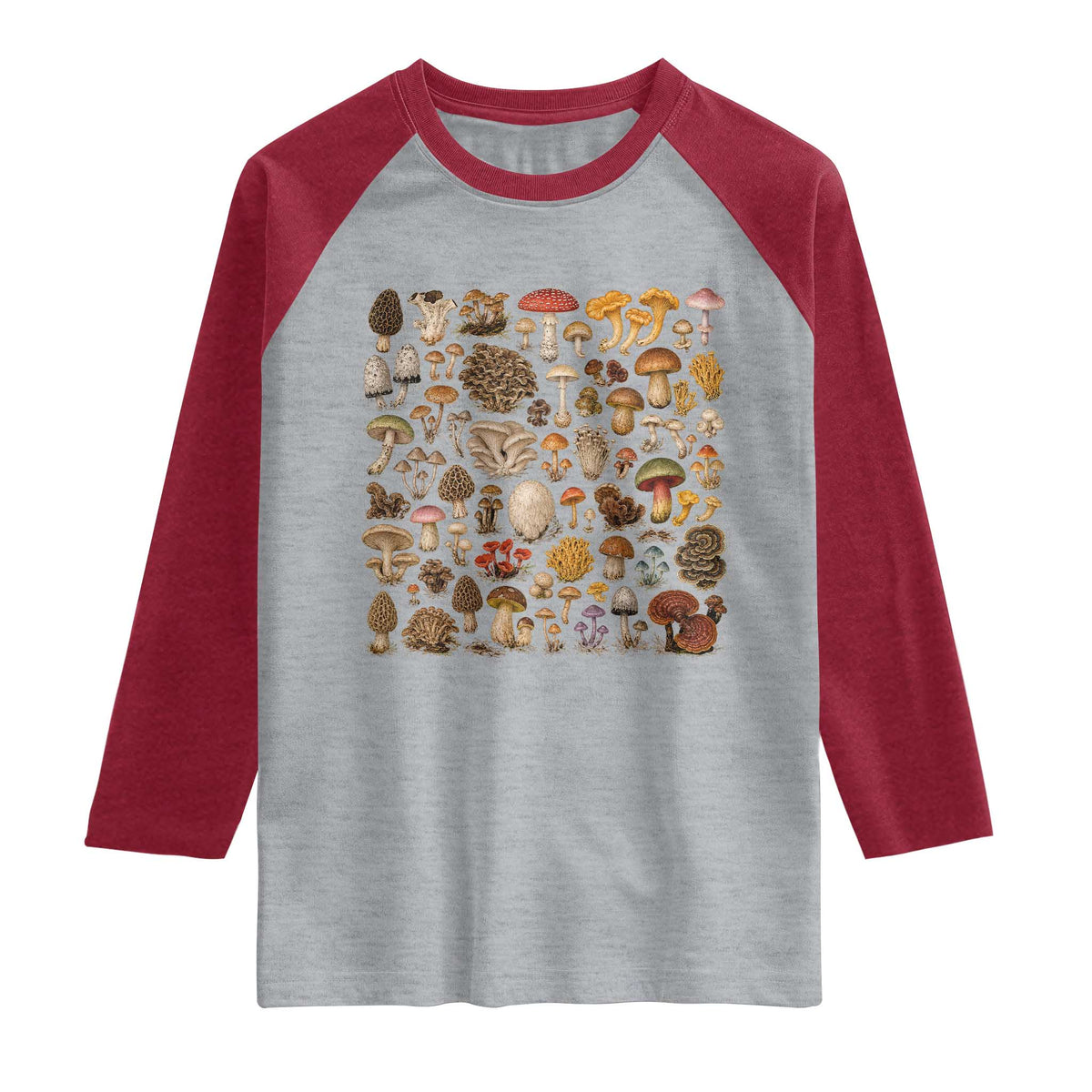 Mushroom Lovers Raglan Shirt Mycology Fungi Foraging Mushroom Whisperer