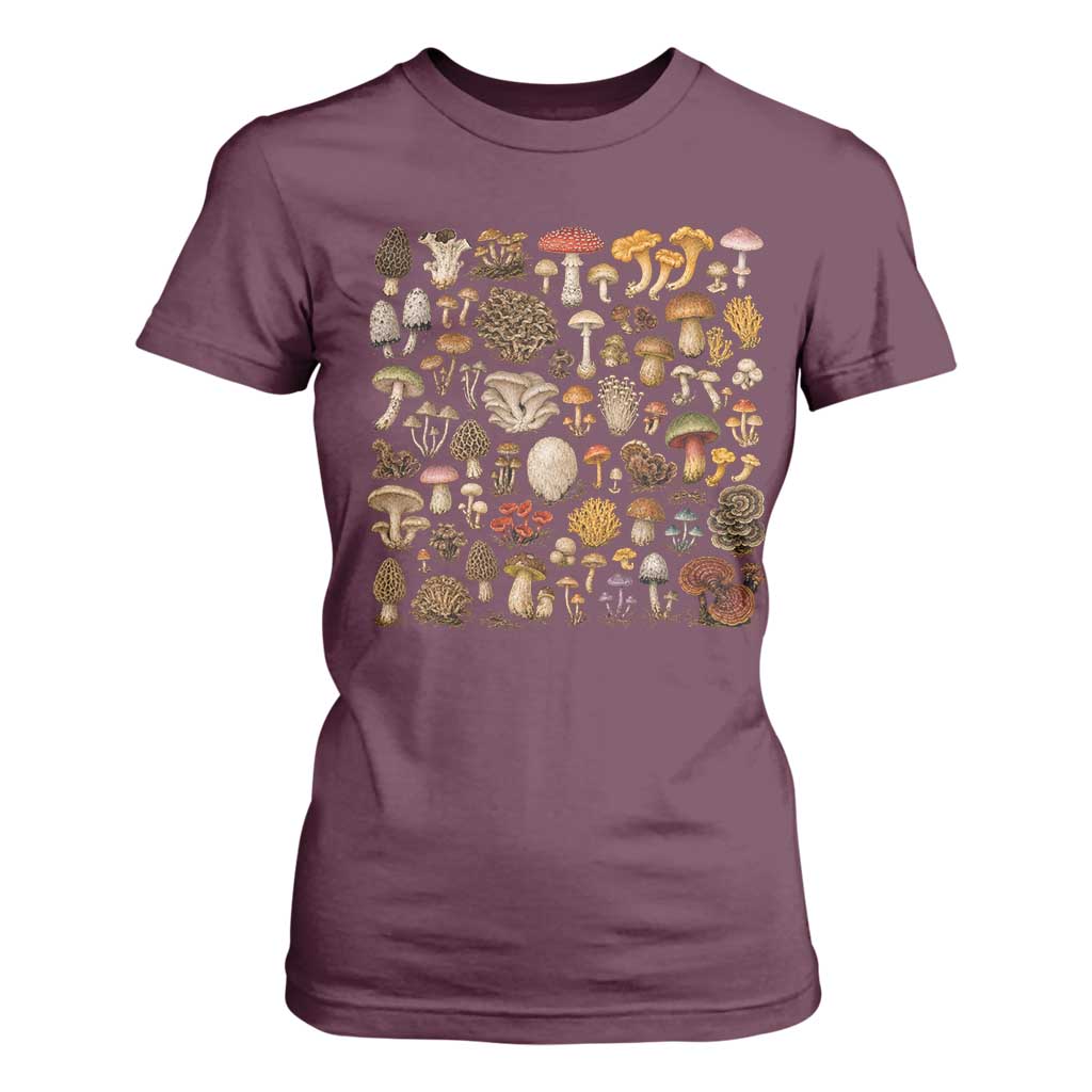 Mushroom Lovers T Shirt For Women Mycology Fungi Foraging Mushroom Whisperer