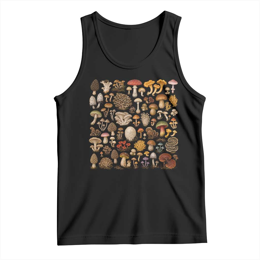 Mushroom Lovers Tank Top Mycology Fungi Foraging Mushroom Whisperer TS10 Black Print Your Wear