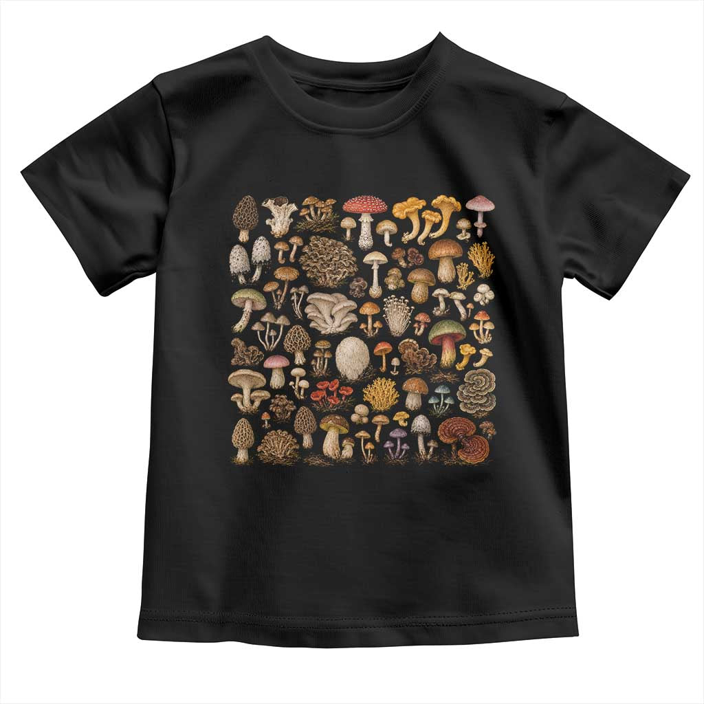 Mushroom Lovers Toddler T Shirt Mycology Fungi Foraging Mushroom Whisperer TS10 Black Print Your Wear