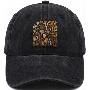 Mushroom Lovers Washed Cotton Baseball Cap Mycology Fungi Foraging Mushroom Whisperer