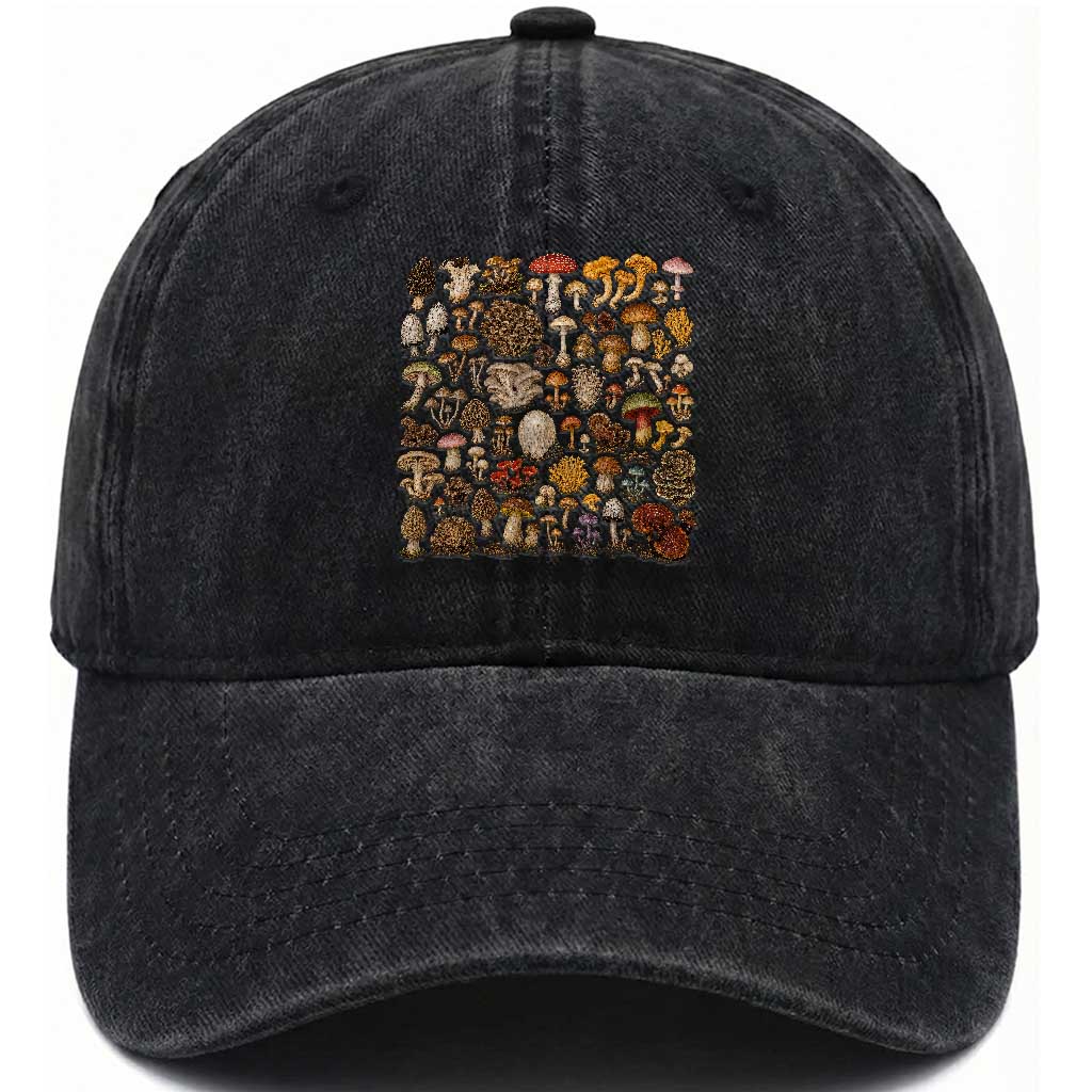 Mushroom Lovers Washed Cotton Baseball Cap Mycology Fungi Foraging Mushroom Whisperer TS10 Print Your Wear