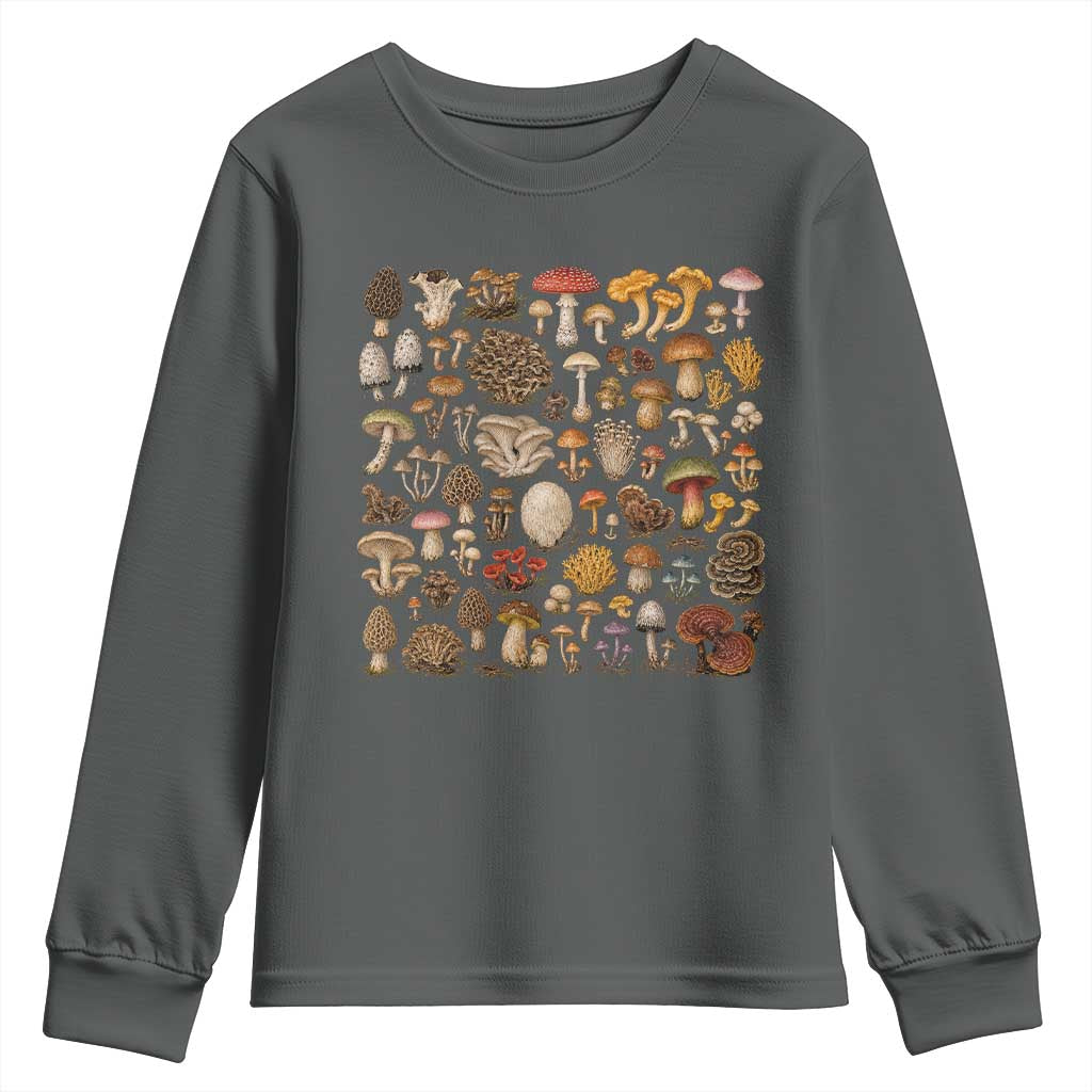 Mushroom Lovers Youth Sweatshirt Mycology Fungi Foraging Mushroom Whisperer