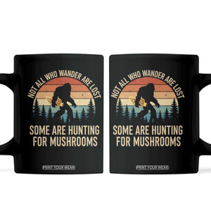 Bigfoot Mushroom Lovers Coffee Mug Retro Sasquatch Fungi Morel Mushroom