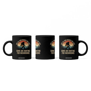 Bigfoot Mushroom Lovers Coffee Mug Retro Sasquatch Fungi Morel Mushroom