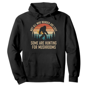 Bigfoot Mushroom Lovers Hoodie Retro Sasquatch Fungi Morel Mushroom