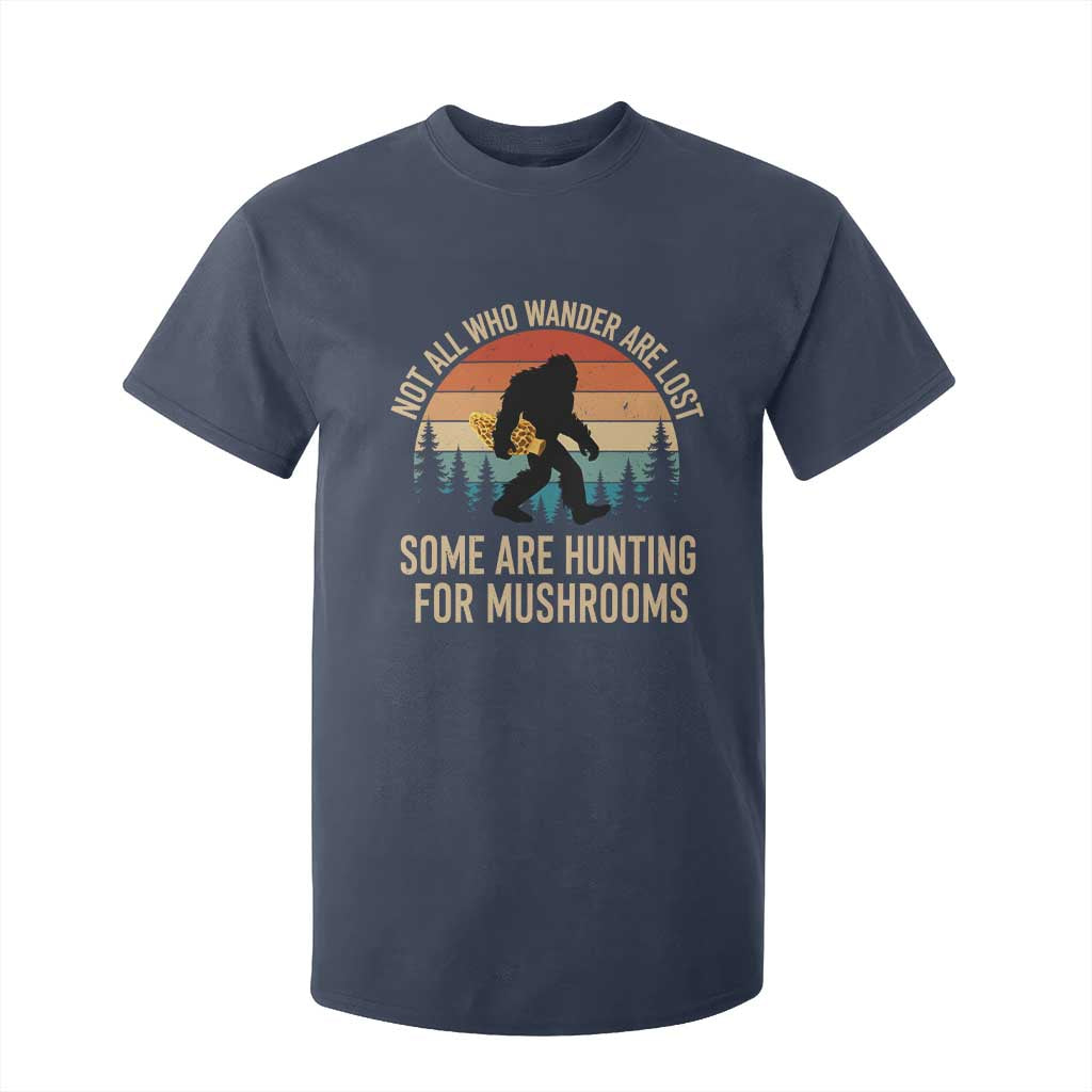 Bigfoot Mushroom Lovers T Shirt For Kid Retro Sasquatch Fungi Morel Mushroom