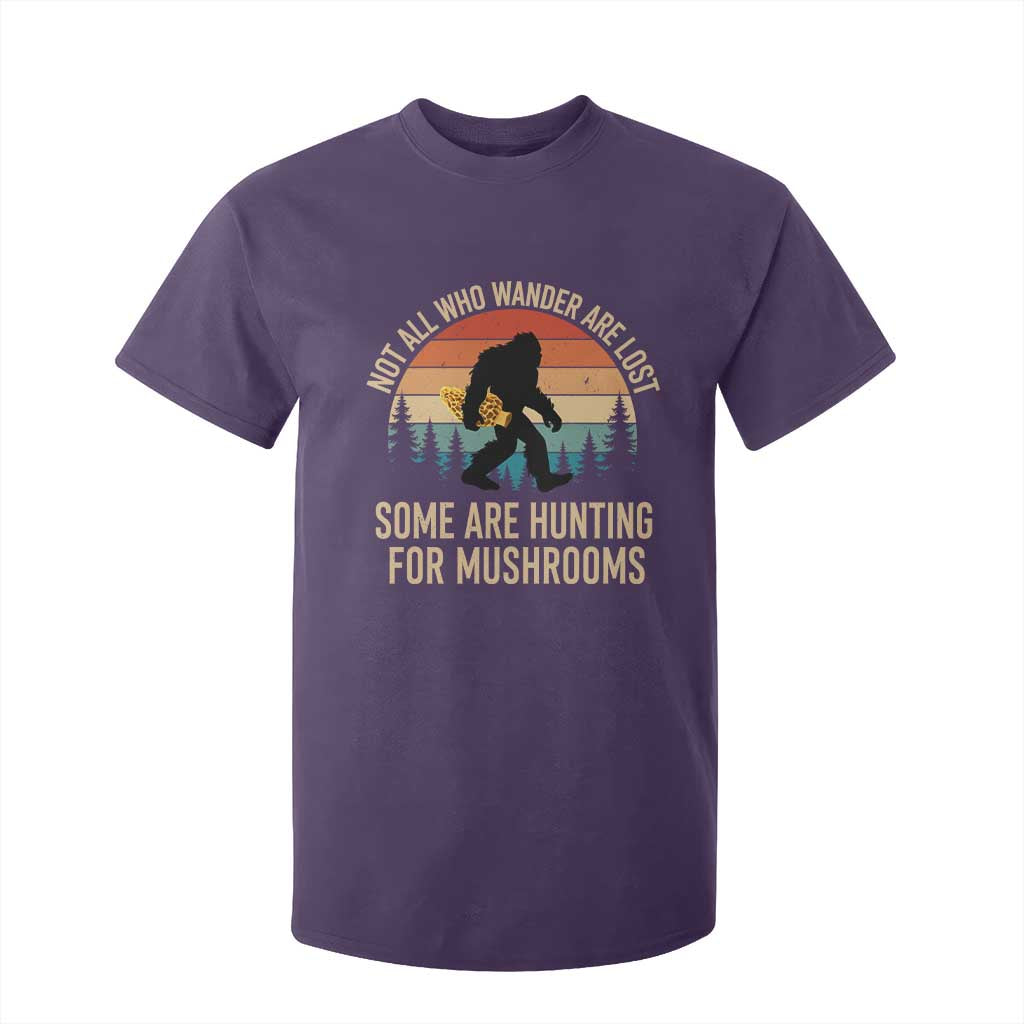Bigfoot Mushroom Lovers T Shirt For Kid Retro Sasquatch Fungi Morel Mushroom