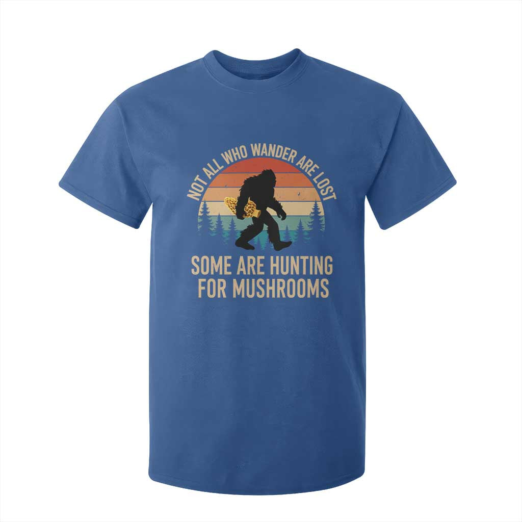 Bigfoot Mushroom Lovers T Shirt For Kid Retro Sasquatch Fungi Morel Mushroom