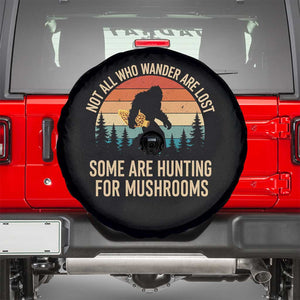 Bigfoot Mushroom Lovers Spare Tire Cover Retro Sasquatch Fungi Morel Mushroom