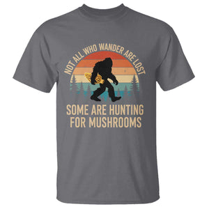 Bigfoot Mushroom Lovers T Shirt Retro Sasquatch Fungi Morel Mushroom