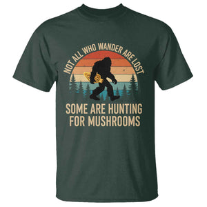 Bigfoot Mushroom Lovers T Shirt Retro Sasquatch Fungi Morel Mushroom
