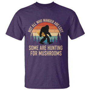 Bigfoot Mushroom Lovers T Shirt Retro Sasquatch Fungi Morel Mushroom