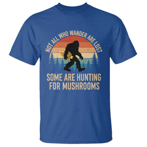 Bigfoot Mushroom Lovers T Shirt Retro Sasquatch Fungi Morel Mushroom