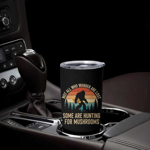 Bigfoot Mushroom Lovers Tumbler Cup Retro Sasquatch Fungi Morel Mushroom