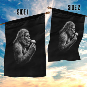 Bigfoot Mushroom Garden Flag Vintage Sasquatch Art Mystical Nature Lover Retro