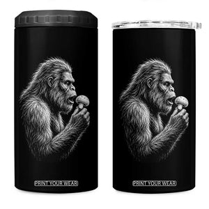 Bigfoot Mushroom 4 in 1 Can Cooler Tumbler Vintage Sasquatch Art Mystical Nature Lover Retro