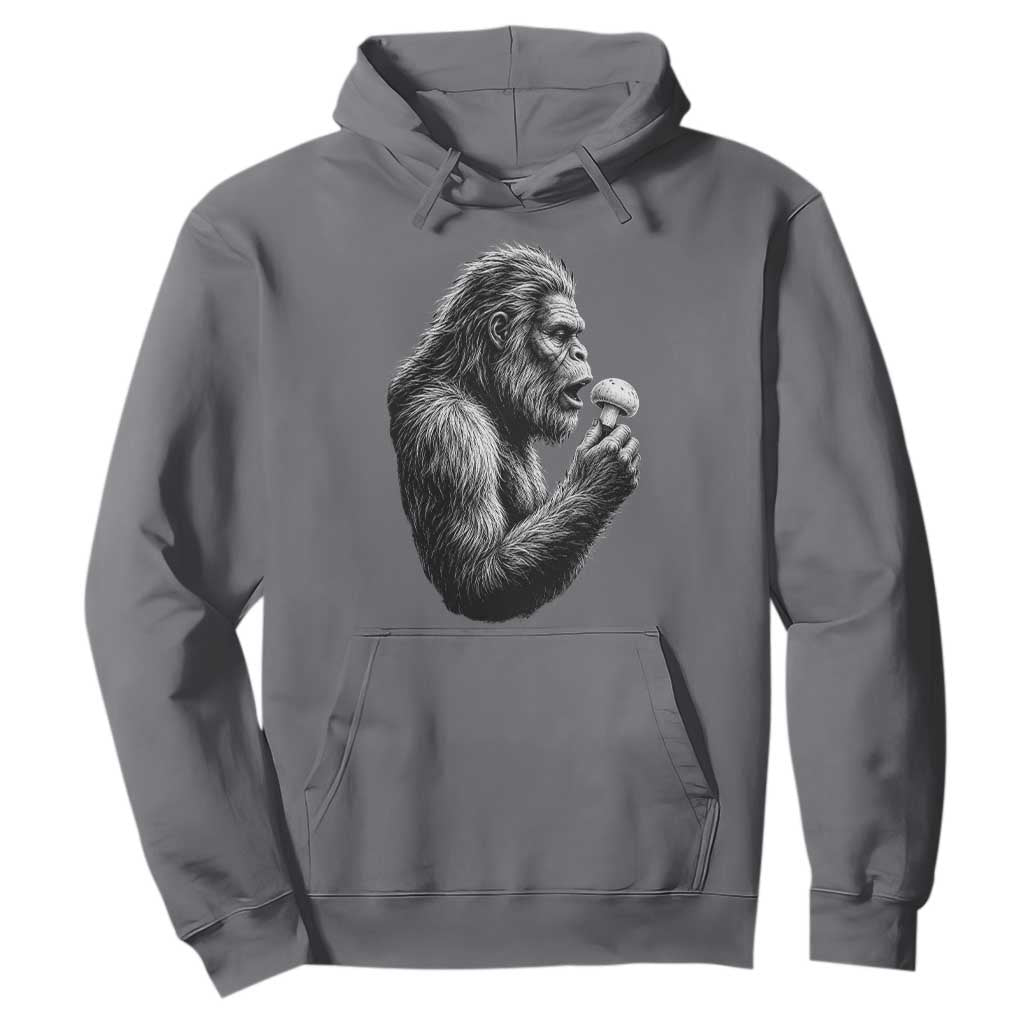 Bigfoot Mushroom Hoodie Vintage Sasquatch Art Mystical Nature Lover Retro