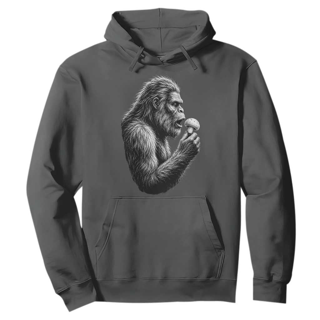 Bigfoot Mushroom Hoodie Vintage Sasquatch Art Mystical Nature Lover Retro