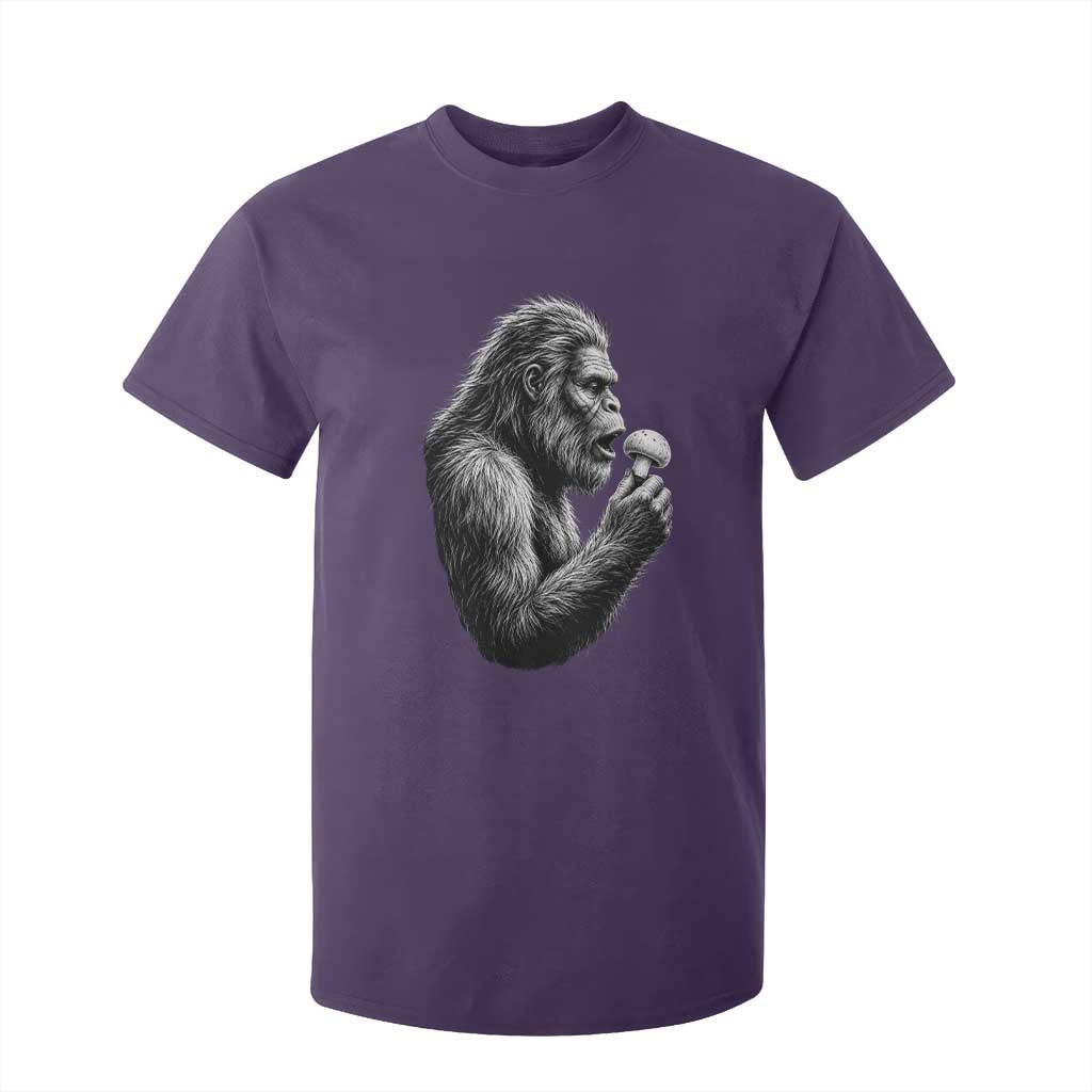 Bigfoot Mushroom T Shirt For Kid Vintage Sasquatch Art Mystical Nature Lover Retro