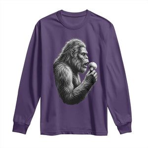 Bigfoot Mushroom Long Sleeve Shirt Vintage Sasquatch Art Mystical Nature Lover Retro