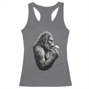 Bigfoot Mushroom Racerback Tank Top Vintage Sasquatch Art Mystical Nature Lover Retro