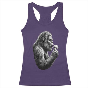 Bigfoot Mushroom Racerback Tank Top Vintage Sasquatch Art Mystical Nature Lover Retro