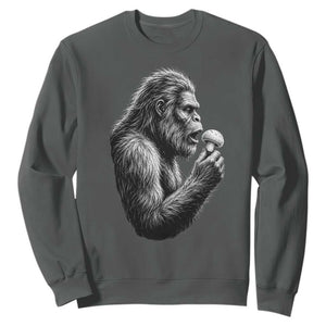 Bigfoot Mushroom Sweatshirt Vintage Sasquatch Art Mystical Nature Lover Retro