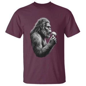 Bigfoot Mushroom T Shirt Vintage Sasquatch Art Mystical Nature Lover Retro