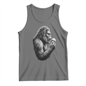 Bigfoot Mushroom Tank Top Vintage Sasquatch Art Mystical Nature Lover Retro