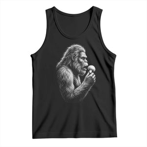Bigfoot Mushroom Tank Top Vintage Sasquatch Art Mystical Nature Lover Retro