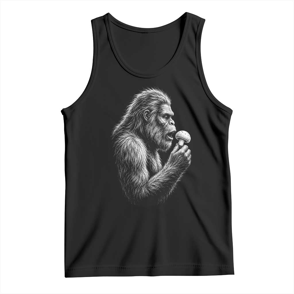 Bigfoot Mushroom Tank Top Vintage Sasquatch Art Mystical Nature Lover Retro TS10 Black Print Your Wear