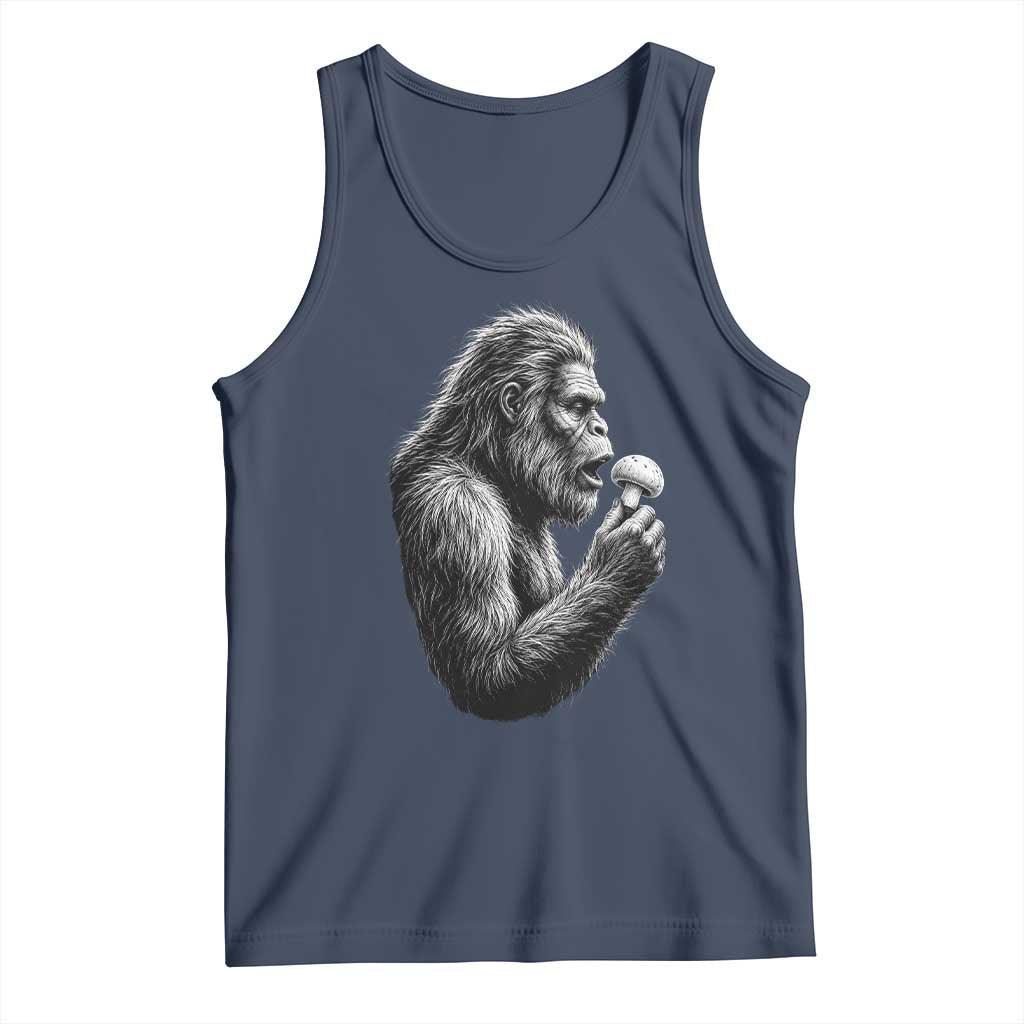 Bigfoot Mushroom Tank Top Vintage Sasquatch Art Mystical Nature Lover Retro