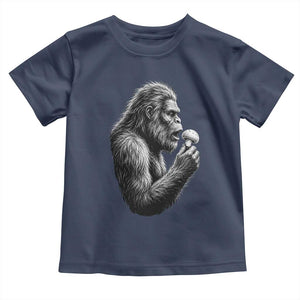 Bigfoot Mushroom Toddler T Shirt Vintage Sasquatch Art Mystical Nature Lover Retro